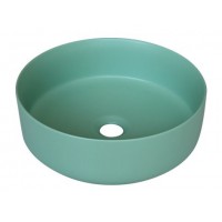 Chậu Lavabo Kanly SU526 Đặt Bàn Sứ Tròn Màu Xanh Ngọc 360x120 mm