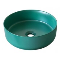 Chậu Lavabo Kanly SU529 Đặt Bàn Sứ Tròn Màu Xanh 360x120 mm