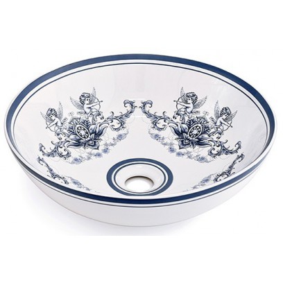 Chậu Rửa Mặt Lavabo Kanly SU710 Đặt Bàn Sứ Mỹ Thuật 400x140 mm