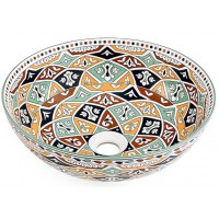 Chậu Rửa Mặt Lavabo Kanly SU714 Đặt Bàn Sứ Mỹ Thuật 400x150 mm