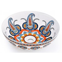 Chậu Rửa Mặt Lavabo Kanly SU716 Đặt Bàn Sứ Mỹ Thuật 400x150 mm