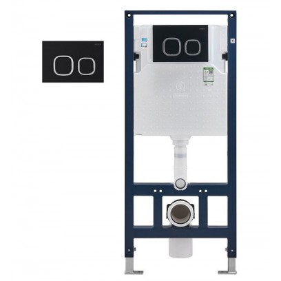 Két Nước Âm Tường MOEN SW8001A Kèm Nút Nhấn Màu Đen
