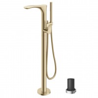 Vòi Sen Xả Bồn Tắm TOTO TBG01306BA#BFG/TBN01105B Nóng Lạnh Đặt Sàn Màu Vàng Pháp Mờ