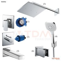 Sen Tắm TOTO TBG02303BA TBV02104B TBW08002A TBW02005V TBG10001B TBW08010A Âm Tường 3 Đường Nước