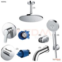 Sen Tắm TOTO TBG03303B TBV01104B TBW07002A1 TBW07008A TBG11001B TBW07021A Âm Trần 3 Đường Nước
