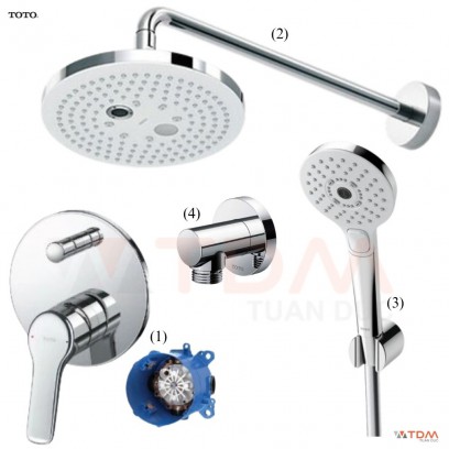 Sen Tắm TOTO TBG03304BA/TBW01004A/TBW01010A Âm Tường