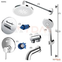 Sen Tắm TOTO TBG11304VA TBW01003A TBW01008V TBG11001B TBV01103B Âm Tường 3 Đường Nước