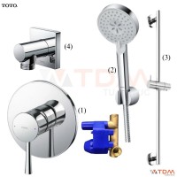 Sen Tắm TOTO TBS02303B/TBW07009A/TBW01016B/TBW02013B Âm Tường 1 Đường Nước