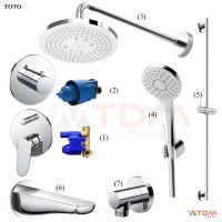 Sen Tắm TOTO TBS04304B TBW01003A TBW01008V TBS03001B TBV01103B Âm Tường 3 Đường Nước