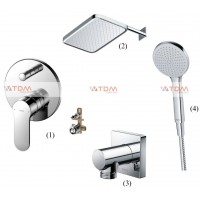 Sen Tắm Âm Tường TOTO TBS06304A TBS01304B1 TBW10020V TBW02013B TBW09000V 2 Đường Nước