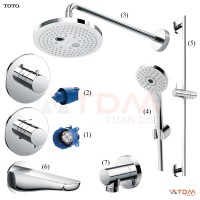 Sen Tắm TOTO TBV01406B TBV01102B TBW01004A TBW01010A TBW01016B Âm Tường 3 Đường Nước