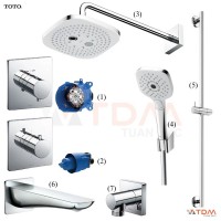 Sen Tắm Âm Tường TOTO TBV02401B TBV02102B TBW02004A TBW02006V TBW01015B TBG02001B 3 Đường Nước