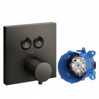 Van Điều Chỉnh Nhiệt Độ TOTO TBV02406BA#MBL/TBN01001B Nút Nhấn Đen Mờ