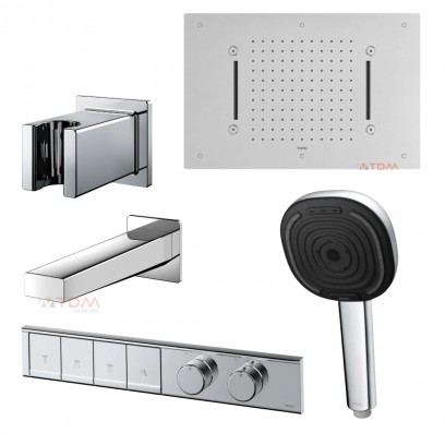 Sen Tắm Âm Tường TOTO TBV11140A/TBN11FC0A+TX486S+TBW08010A+TBW15CE0A+TBG10001B 3 Thiết Bị