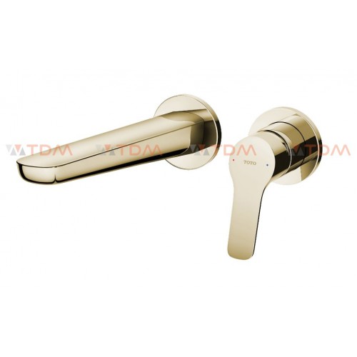 Vòi Lavabo TOTO TLG03308BB#PFG Nóng Lạnh Gắn Tường Vàng Pháp Bóng - Tuấn Đức