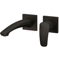 Vòi Lavabo TOTO TLG09307BB#MBL Nóng Lạnh Gắn Tường Màu Đen Mờ