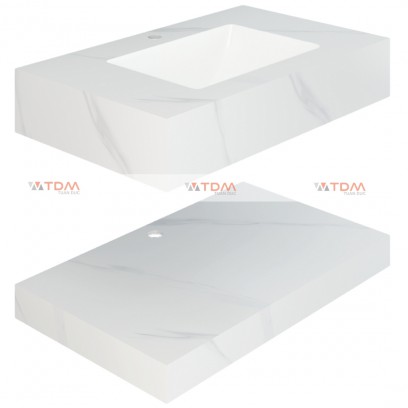 Chậu Rửa Mặt 2 Tầng Viglacera PHL-9S01P Kèm Lavabo Âm Bàn Màu Vân Đá