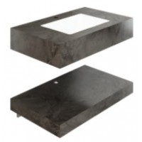 Chậu Rửa Mặt Đá 2 Tầng Viglacera SC-US10-9GP03 Lavabo Âm Bàn Xám Đen