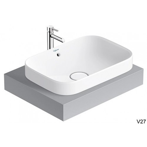 Chậu rửa mặt lavabo Viglacera V27 đặt bàn đá - Tuấn Đức