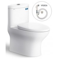 Bồn Cầu Viglacera V37S Xả Xoáy Nắp Êm V37 + Vòi Xịt VG826 TPHCM
