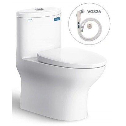 Bồn Cầu Viglacera V37S Xả Xoáy Nắp Êm V37 + Vòi Xịt VG826 TPHCM