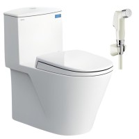 Bồn Cầu Viglacera V817 Xả Xoáy Nắp Êm + Vòi Xịt VG826 + VG853