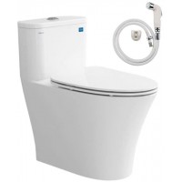 Bồn Cầu Viglacera V829 Nắp Êm 1 Khối + Vòi Xịt VG826