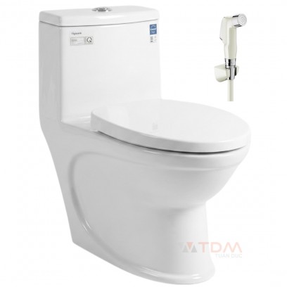 Bồn cầu Viglacera V839 + VG826 xả xoáy Turbo Vortex xí bệt bàn cầu 1 khối nắp êm