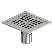 Thoát Sàn Viglacera VD-10VDA6 Mặt Vuông Hở 100x100mm (Ø60, (Ø76)