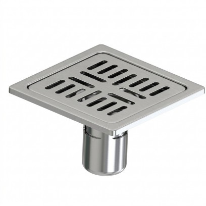 Thoát Sàn Viglacera VD-10VDA6 Mặt Vuông Hở 100x100mm (Ø60, (Ø76)