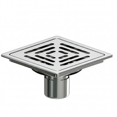 Thoát Sàn Viglacera VD-1203.6 Mặt Vuông Hở 120x120mm  (Ø60, (Ø76)