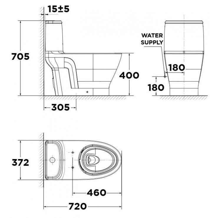 Bồn Cầu American Standard VF-1862PR Nắp Rửa Điện Tử WP-7SR1 LOVEN - Tuấn Đức