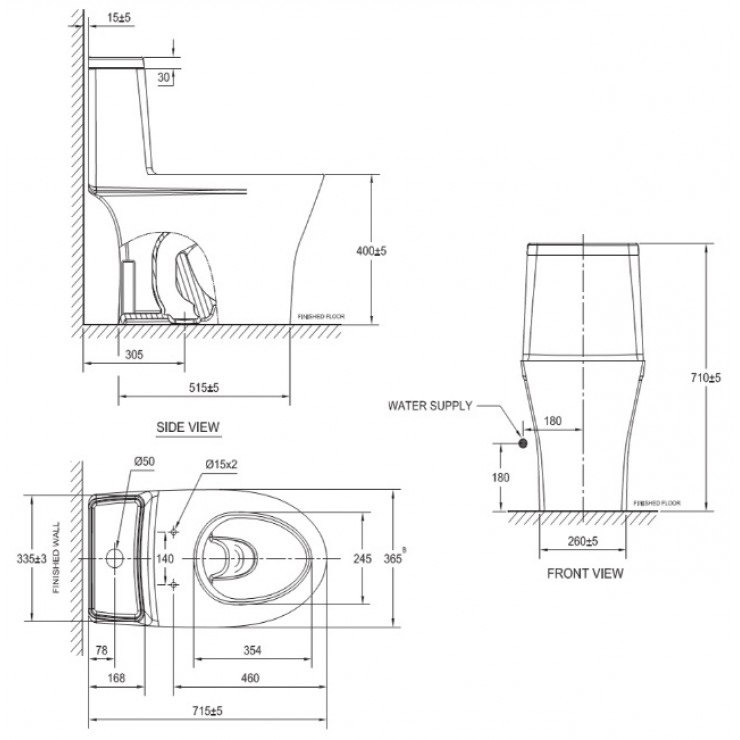 Bồn Cầu American Standard VF-2530SW Nắp Rửa Cơ M4A839 Flexi - Tuấn Đức