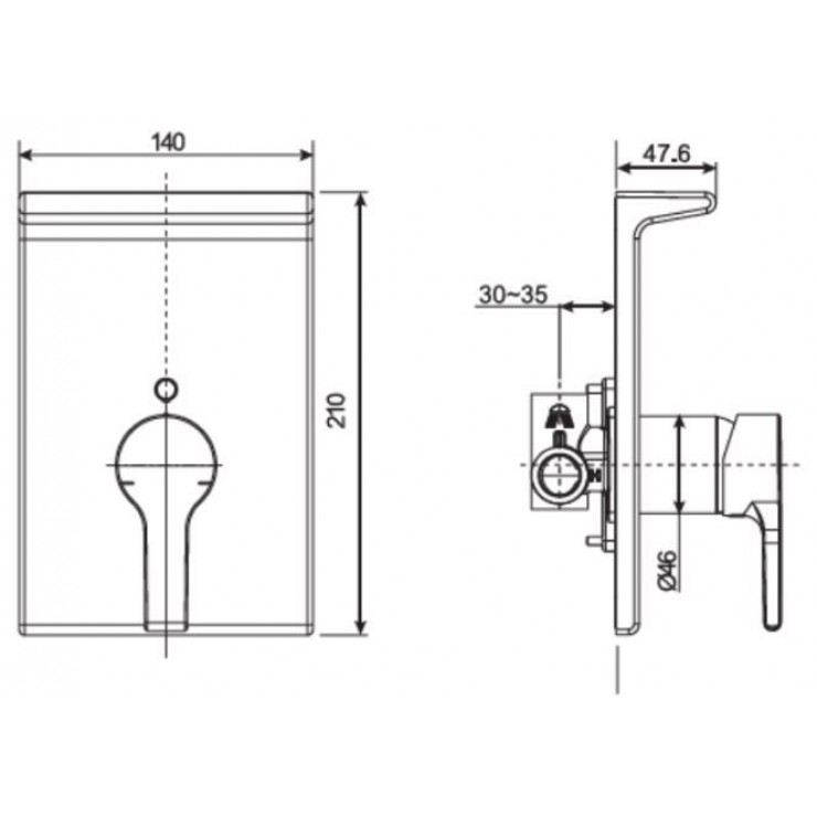 Van Điều Chỉnh American Standard WF-3921 Âm Tường Active Vòi Sen Tắm Âm Tường