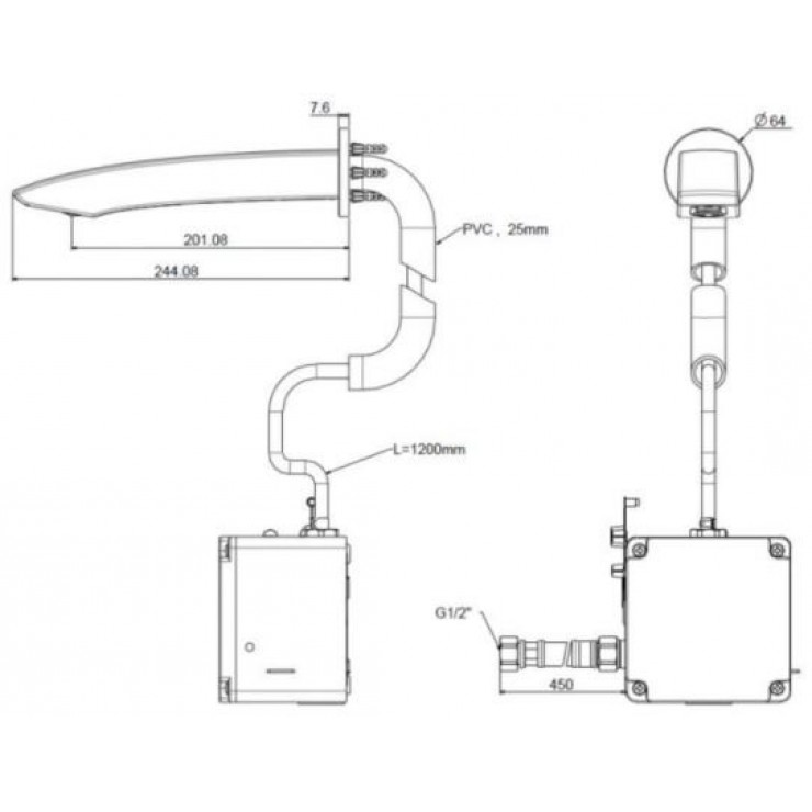 Vòi Lavabo American Standard WF-8508 Cảm Ứng Gắn Tường