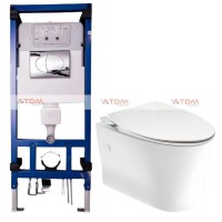 Bồn Cầu American Standard WP-2265/M4A839/VP-G3004A/VPTL-3815 Treo Tường Nắp Rửa Cơ