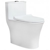 Bồn Cầu Thiên Thanh Galaxy CK66 Toilet 1 Khối Xả Nhấn