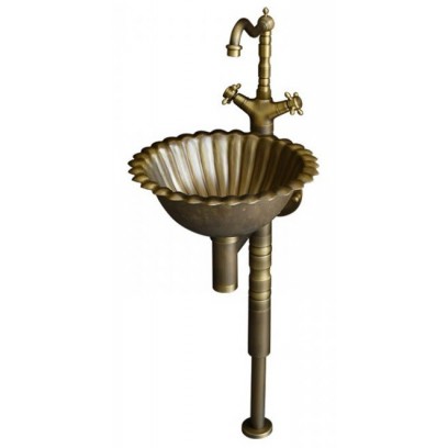 Bộ Chậu Lavabo Treo Tường Kanly GCL09B Bằng Đồng Cổ Điển