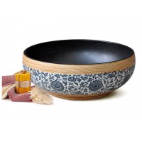 Chậu Rửa Mặt Lavabo Kanly SU113 Đặt Bàn Sứ Mỹ Thuật 400x150 mm