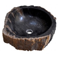 Chậu Lavabo Gỗ Hóa Thạch Kanly WDM02I Đặt Bàn 400x150 mm