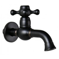 Vòi Nước Lạnh Kanly GCT02B Gắn Tường Bằng Đồng Màu Đen