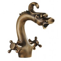 Vòi Lavabo Kanly GCV10 Nóng Lạnh Bằng Đồng Hình Đầu Rồng