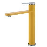 Vòi Lavabo Kanly KLA14 Nóng Lạnh Bằng Đồng Màu Vàng