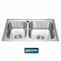 Chậu Rửa Chén Bát Malloca EcoKitchen MS2076EP (MS 2076EP) Inox 304 2 Hộc
