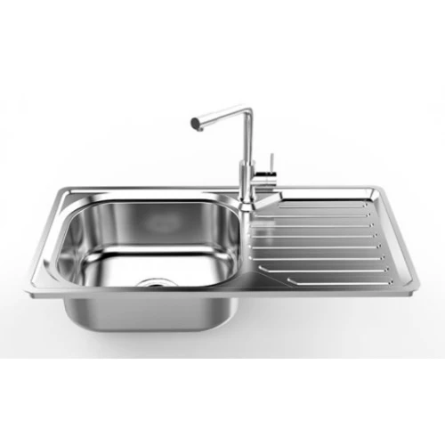 Chậu rửa chén S79S Sơn Hà - Bồn inox 750x400 1 hộc có cánh - Tuấn Đức