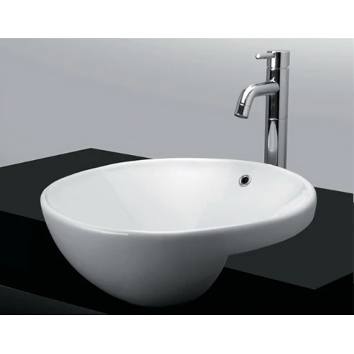 Chậu rửa mặt lavabo TOTO LT533R#XW bán âm bàn đá tròn 430 mm - Tuấn Đức