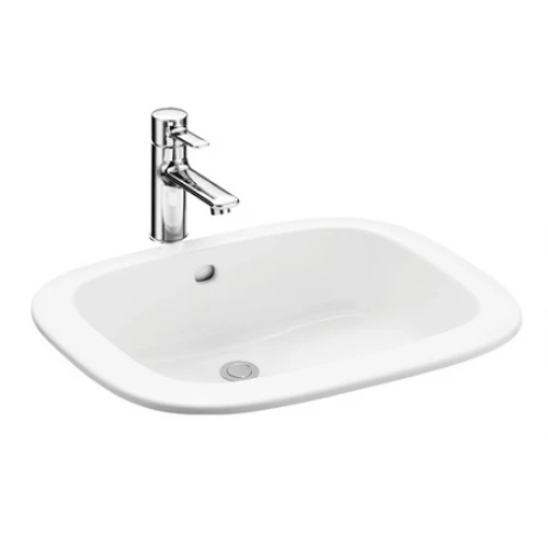Chậu rửa mặt lavabo TOTO L763#XW dương vành bàn đá 530x450 - Tuấn Đức