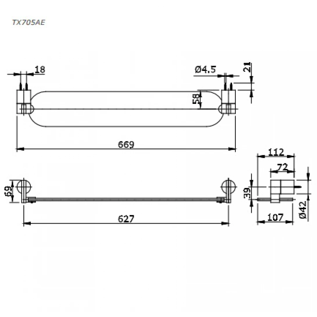 Kệ Kính TOTO TX705AE Phụ Kiện Phòng Tắm