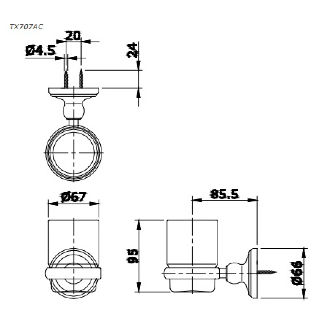 Giá Đựng Bàn Chải TOTO TX707AC Phụ Kiện Phòng Tắm