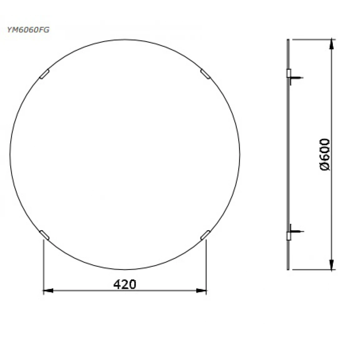 Gương Phòng Tắm TOTO YM6060FG Chống Mốc Phụ Kiện Phòng Tắm